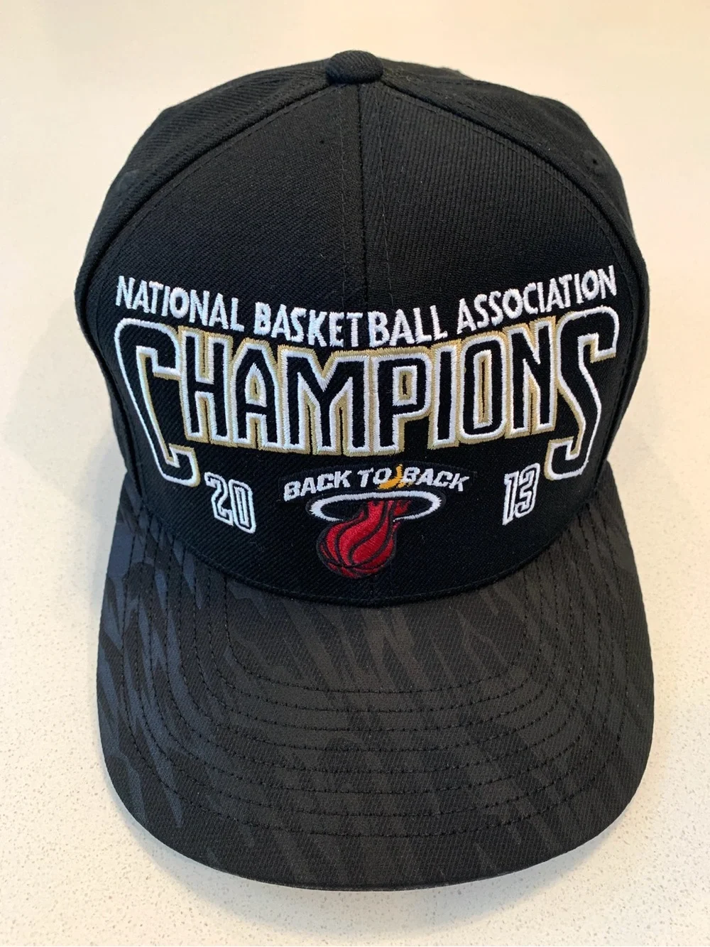 Adidas Miami Heat 2013 NBA Champions Back to Back Locker Room Strapback Hat